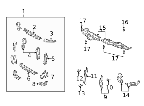 Radiator Support for 2004 Toyota Camry #0