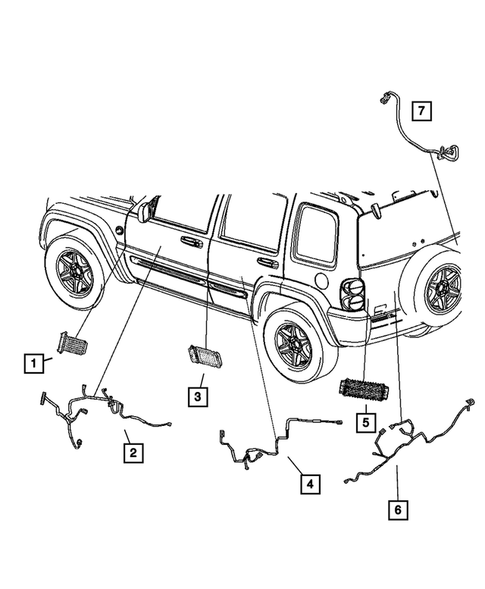 Wiring-Body & Accessories for 2006 Jeep Liberty #1