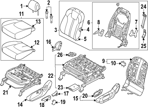 Driver Seat Components for 2024 Kia Carnival #0
