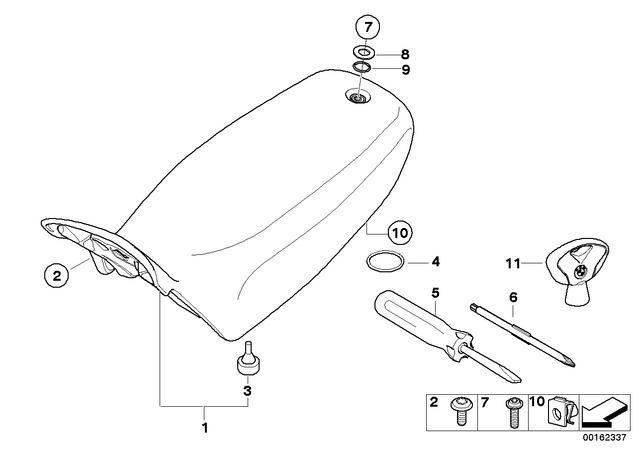 11508568849 - Ergonomics &amp; Comfort: O-Ring - 50X3-N-epdm70 for BMW-Motorrad Image