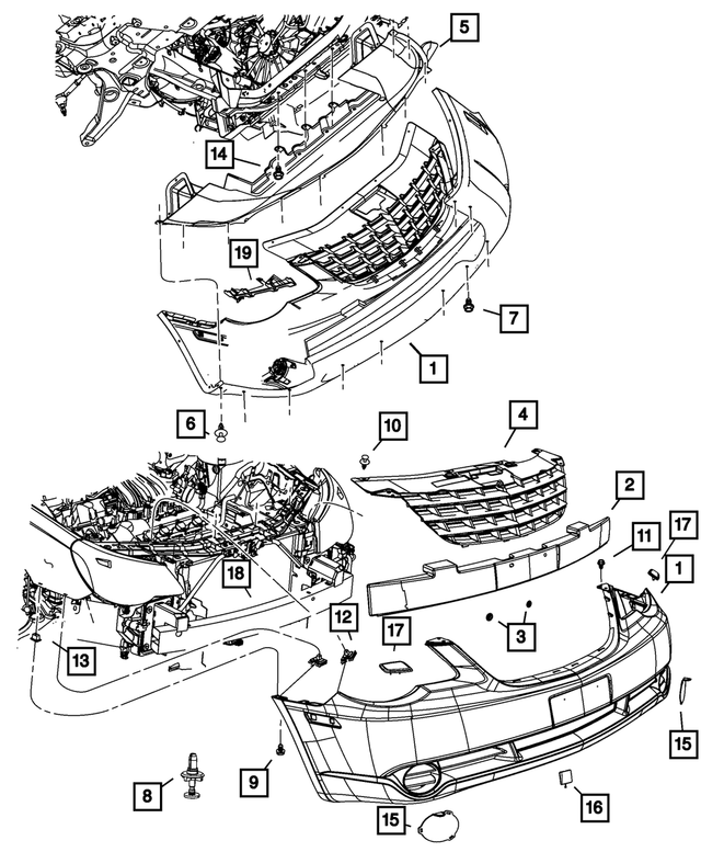 « 68004594AD – Frames and Bumpers : Avant Revetement pour Mopar Image »