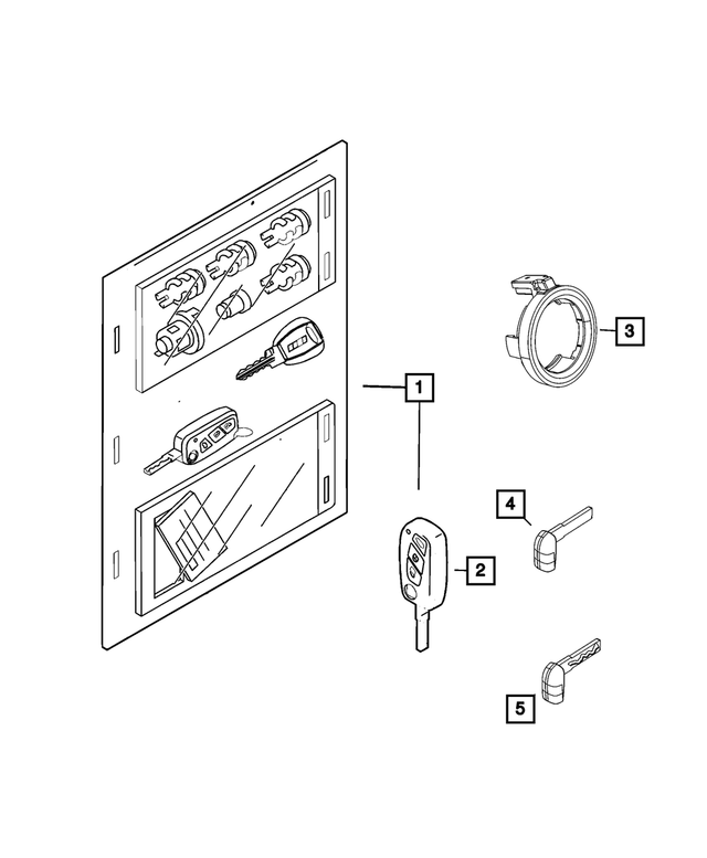 68638484PA - Electrical: Lock Kit for Mopar Image