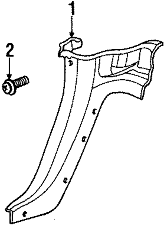PQ14LAZAB - Body: Interior Quarter Panel Trim Panel for Mopar Image