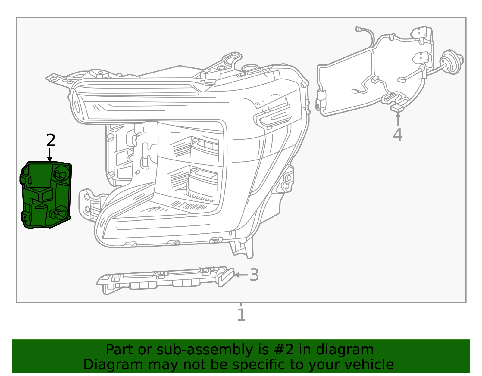 2021-2023 GMC Driver Side Headlamp Bracket 84898703 GM | GMPartsDirect.com