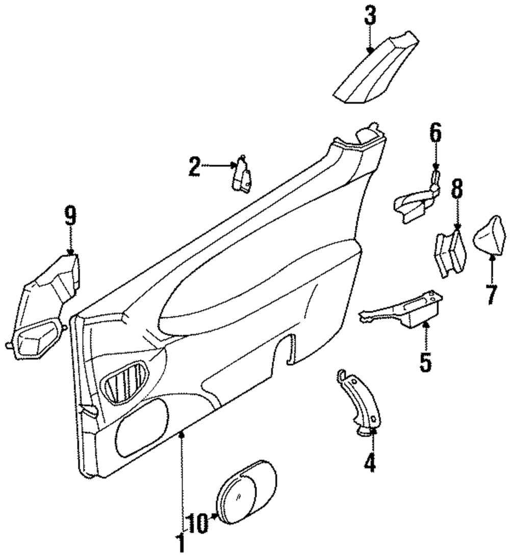 1994-1996 Nissan 300ZX Upper Trim Panel 80902-42P00 | OEM Parts Online
