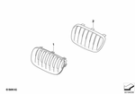 51133402909 - : Grille, Front, Left for BMW Image