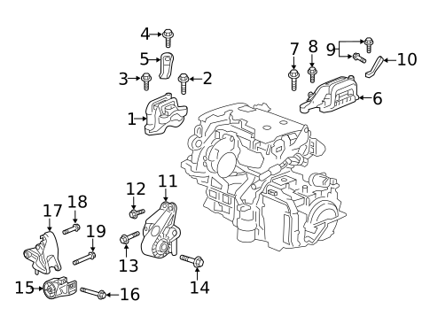 Engine & Trans Mounting for 2024 Chevrolet Traverse Limited #1