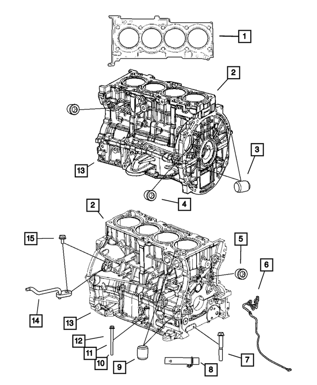 6508984AA - Engine 2.4L Four Cylinder: Bolt, Mounting for Mopar Image