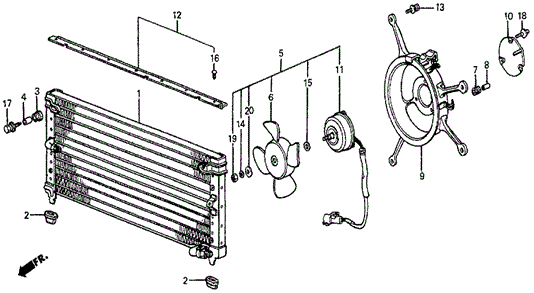 A/C Air Conditioner (Condenser) for 1987 Honda Prelude #0