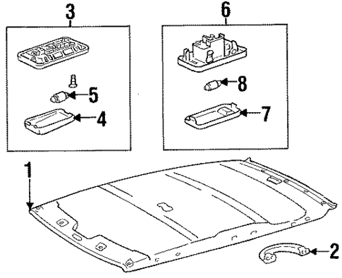 Interior Trim - Roof for 1993 Toyota Corolla #1