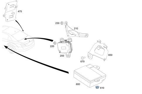 Control Units and Rear Fuse Box for 1997 Mercedes-Benz S500 #0