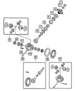 5086911AC - Rear Axle; American Axle 292 MM Dual Rear Wheels; Differential and Drive Line: Pinion Shaft Shim Kit for Mopar Image image