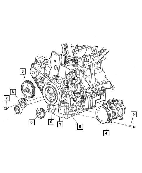 Pulleys and Related Parts for 2002 Chrysler PT Cruiser #0