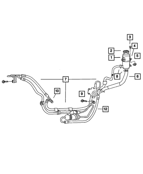 Power Steering Hoses for 2007 Dodge Nitro #1