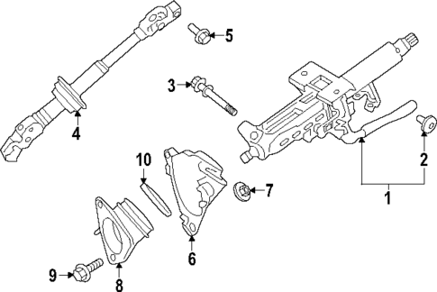 Steering Column Assembly for 2025 Toyota Grand Highlander #0