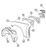68043204AD - Body Sheet Metal Except Doors: Blocker Foam, Right for Mopar Image