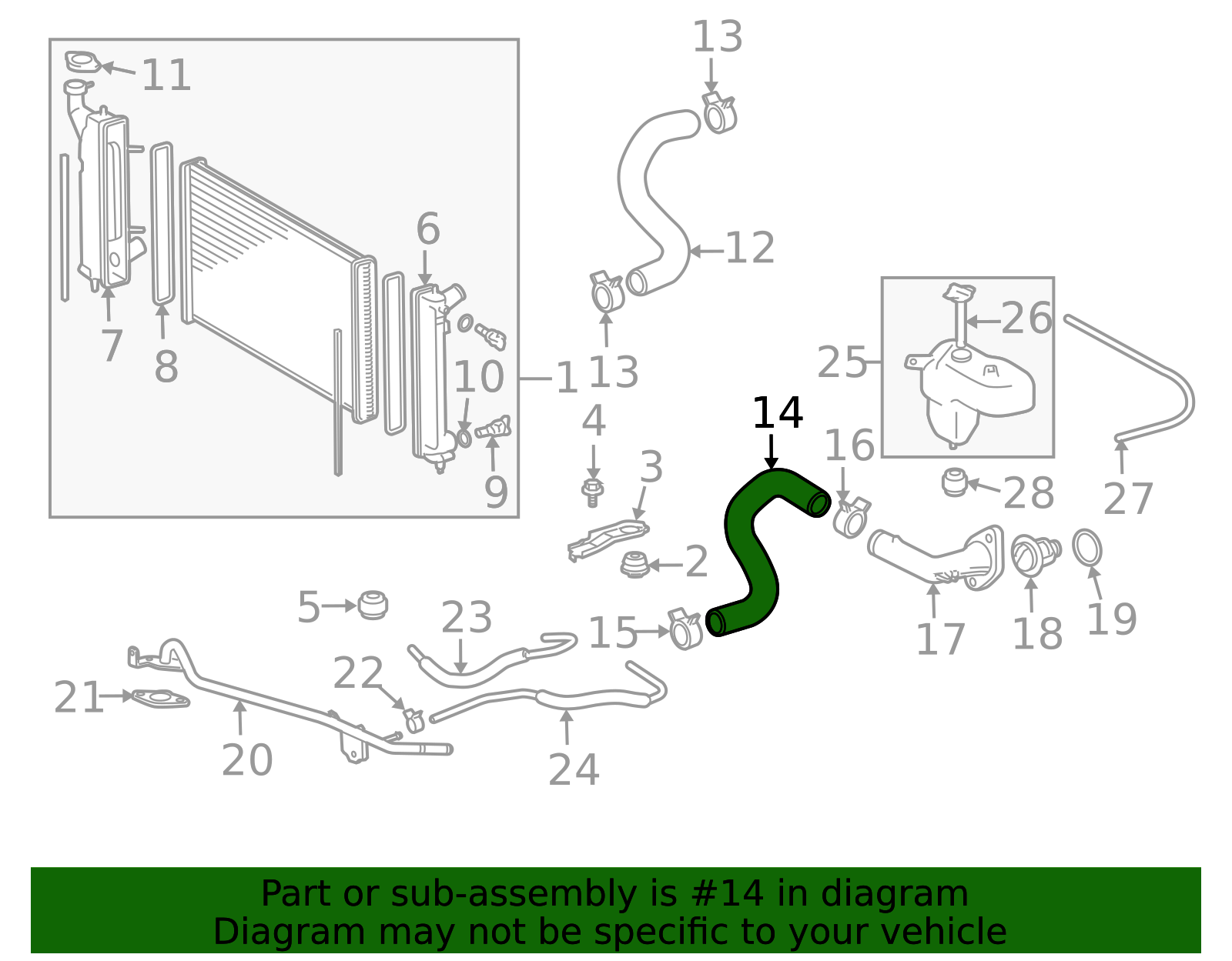 16572-28040 - Radiator Coolant Hose 2005-2010 Scion tC | Longo Toyota Parts
