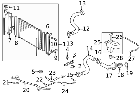 Radiator & Components for 2006 Scion tC #0