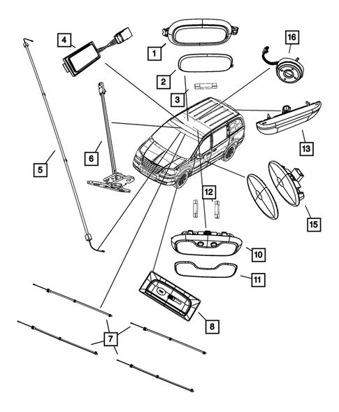 Lamps, Interior and Exterior for 2008 Chrysler Town & Country #2