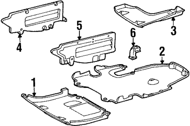 1245203124 - Cooling System: Center Cover for Mercedes-Benz Image