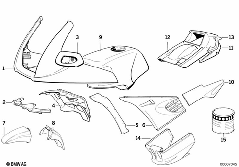 Painted Parts for 1996 BMW-Motorrad K 1100 RS #0