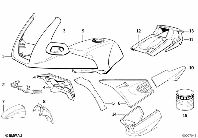 46632325822 - Body Equipment: Right Prime Coated Mirror -  for BMW-Motorrad Image