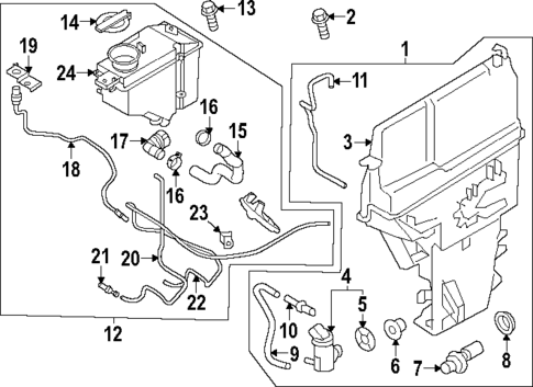Washer Components for 2025 Genesis G90 #0
