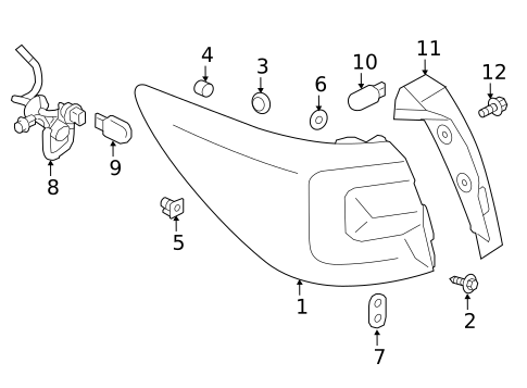 Tail Lamps for 2017 Subaru Outback #0