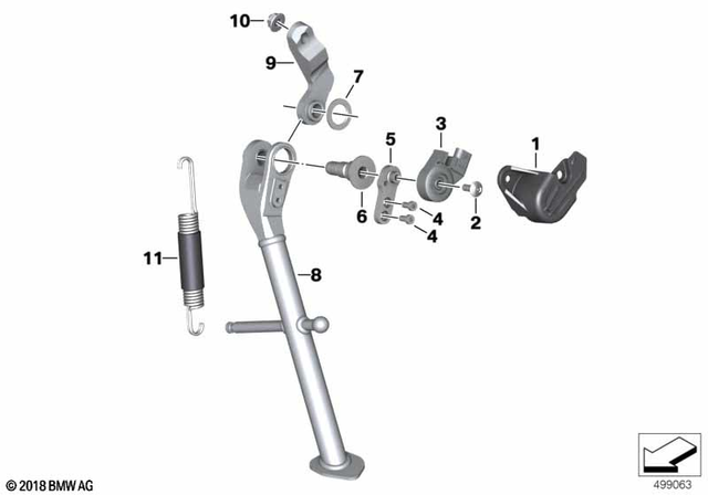 46539457238 - Frame and Mounting Parts: Cover for Side-Stand Switch -  for BMW-Motorrad Image