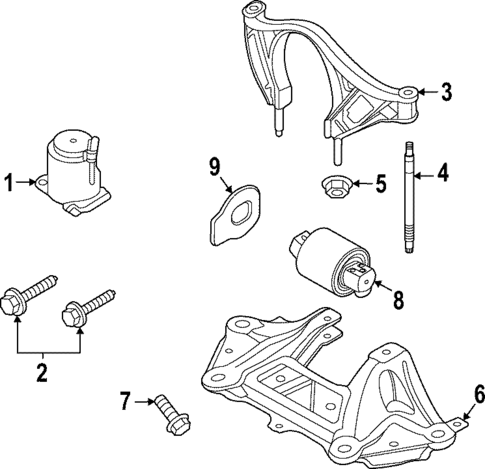 Engine & Trans Mounting for 2025 Porsche 911 #1