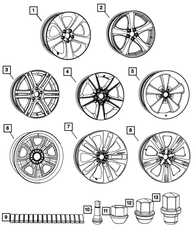 1LS61GSAAB - Wheels: Aluminum Wheel, Front Or Rear for Mopar Image image