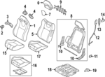 CR3Z6364416CA - Body: Seat Back Cover for Ford: Mustang Image