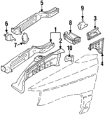 LA8350150B - : Bracket Rt Frt Bmpr Lwr - Passenger Side (RH) for Mazda: MPV Image