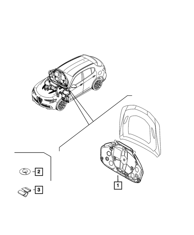 68607126AA - Body Sheet Metal Except Doors: Hood Silencer for Mopar Image image