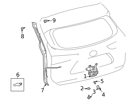 Liftgate for 2024 Toyota Sienna #0