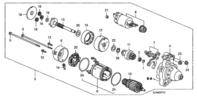 Starter Motor (Denso) for 2008 Honda Fit #0