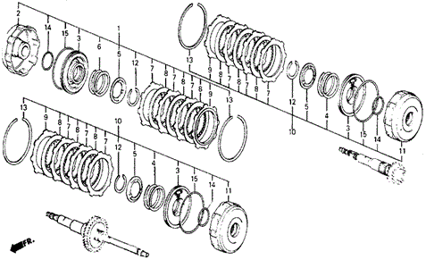 3AT Low Clutch - Second Clutch for 1985 Honda Civic #0
