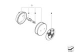 63137165734 - : Additional Turn Indicator Lamp, White for BMW Image
