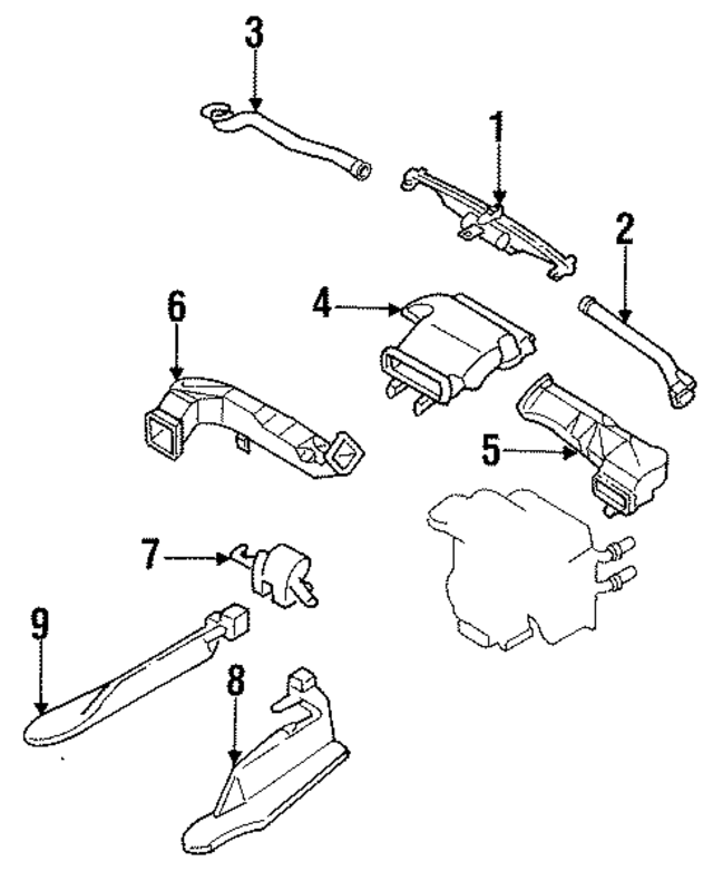 278000E000 - : Defroster Duct for Nissan Image