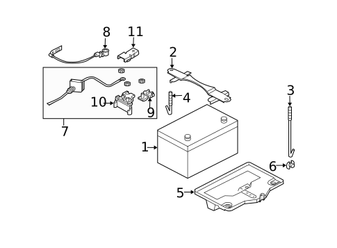 Battery for 2007 INFINITI G35 #1