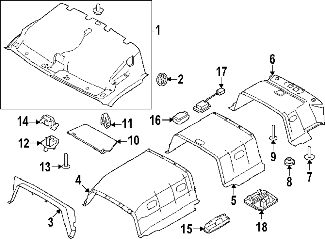 MK4Z13776AA - : Overhead Lamp for Ford Image