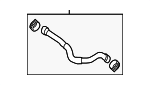 97010653300 - Cooling System: Inlet Hose for Porsche: Panamera Image