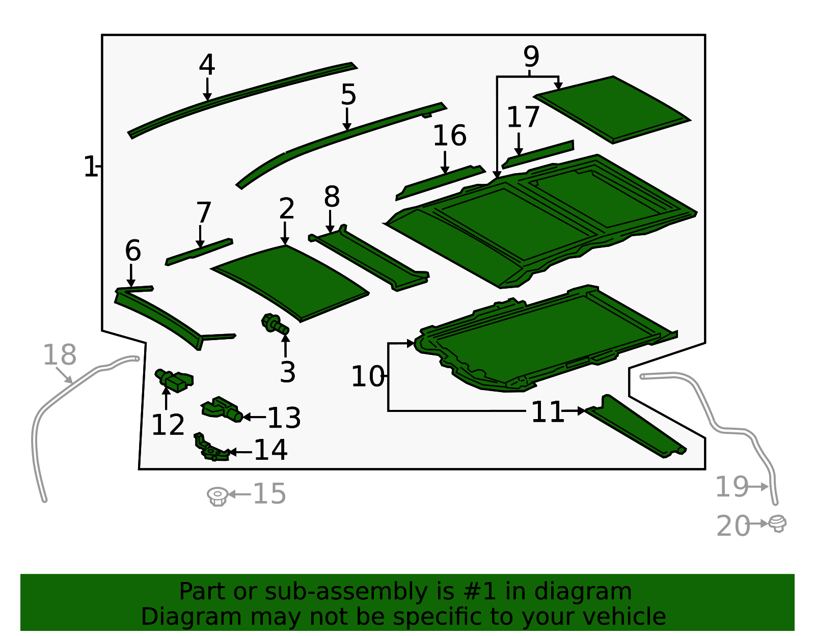 Genuine Official Toyota Sunroof Assembly part# 63200-42154-C1 for
