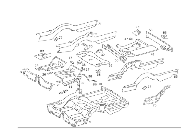 1246102010 - : Longitudinal Member for Mercedes-Benz: 500E Image