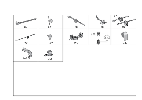 Cable Ties, Cable Fastening Parts and Grommets for 2016 Mercedes-Benz GLE550e #0