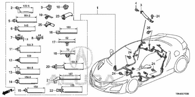 Wire Harness (4) for 2017 Acura NSX #0