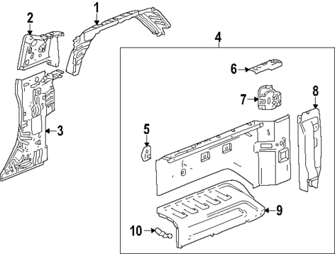 Inner Structure for 2023 GMC Hummer EV Pickup #0