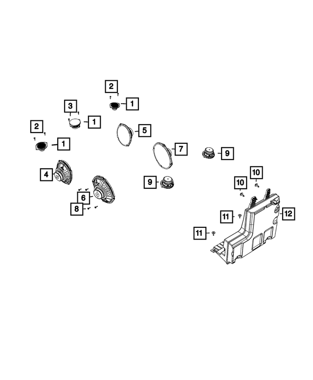 68277288AB - : Sub Woofer Speaker for Mopar Image