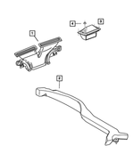 55037448AB - Air Conditioning &amp; Heater: Defroster Duct for Jeep: Liberty Image