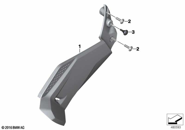 46638556638 - Frame and Mounting Parts: Tank Side Cover, Right -  for BMW-Motorrad Image